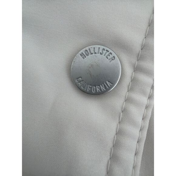 Wind Breaker Hollister jacket grey with hood a faux fur size XS - Picture 8 of 11